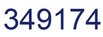 Number 349174 blue image
