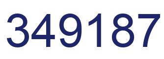 Number 349187 blue image