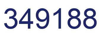 Number 349188 blue image