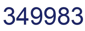 Number 349983 blue image