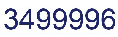 Número 3499996 imagen azul