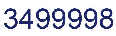 Número 3499998 imagen azul