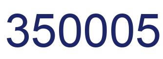 Número 350005 imagen azul