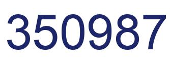 Number 350987 blue image