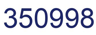 Number 350998 blue image