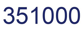 Number 351000 blue image