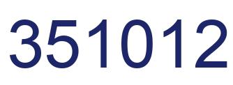 Number 351012 blue image