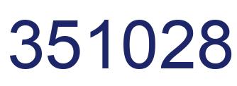 Number 351028 blue image