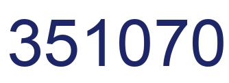 Number 351070 blue image