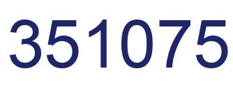 Number 351075 blue image