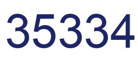Number 35334 blue image