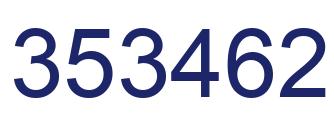 Number 353462 blue image