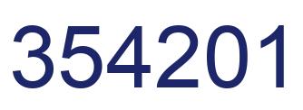 Number 354201 blue image