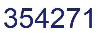 Number 354271 blue image