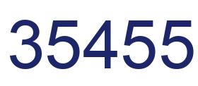 Number 35455 blue image