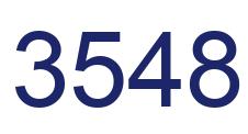 Número 3548 imagen azul