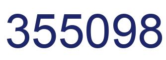 Number 355098 blue image