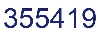 Number 355419 blue image