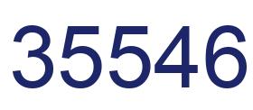 Number 35546 blue image