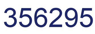 Number 356295 blue image