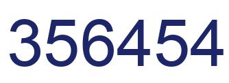 Number 356454 blue image