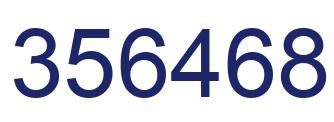 Number 356468 blue image