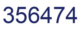 Number 356474 blue image