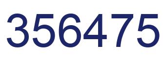 Number 356475 blue image