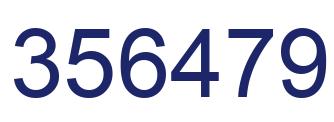 Number 356479 blue image