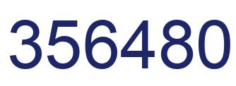 Number 356480 blue image