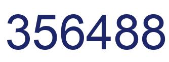 Number 356488 blue image