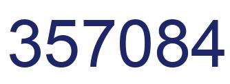 Number 357084 blue image