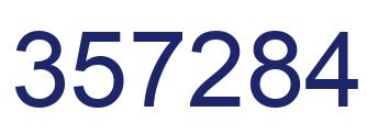Number 357284 blue image