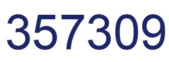 Number 357309 blue image
