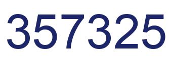 Number 357325 blue image