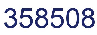 Number 358508 blue image