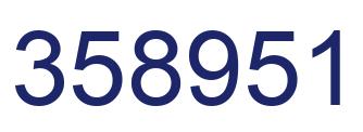 Number 358951 blue image