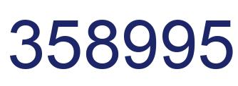 Number 358995 blue image