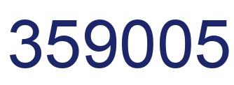 Number 359005 blue image