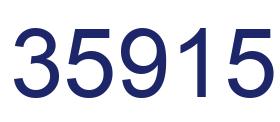 Number 35915 blue image