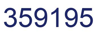 Number 359195 blue image
