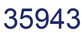 Number 35943 blue image