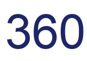 Número 360 imagen azul