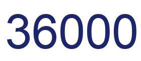 Número 36000 imagen azul