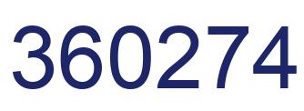 Number 360274 blue image