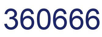 Number 360666 blue image