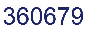 Número 360679 imagen azul