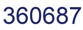 Number 360687 blue image