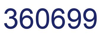 Number 360699 blue image