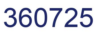 Número 360725 imagen azul